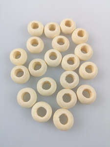 חרוזי עץ חבית שטוחה 10 מ"מ (20 יח')