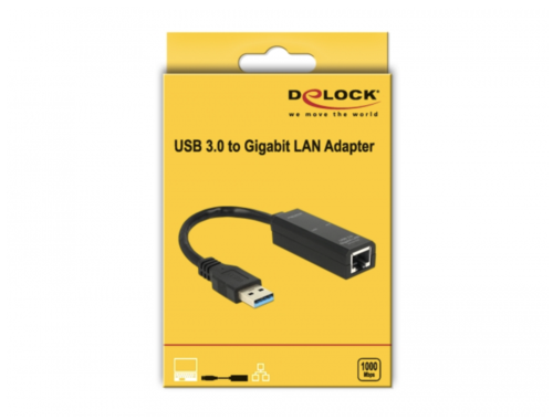 מתאם רשת ל-USB 3.0 של חברת Delock במהירות Giga