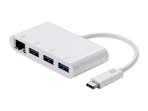 USB-C HUB Adaptor RJ45+USB3.0x3