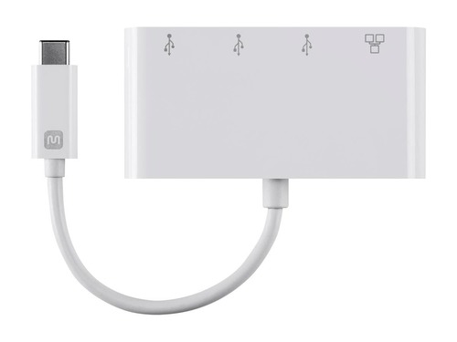 USB-C HUB Adaptor RJ45+USB3.0x3