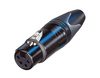 NC4FXX-B מחבר / קונקטור XLR נקבה לכבל 4 פין מושחר/מוזהב NEUTRIK