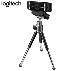 מצלמת רשת Logitech C922, תפס אוניברסלי וגם חצובה שולחנית