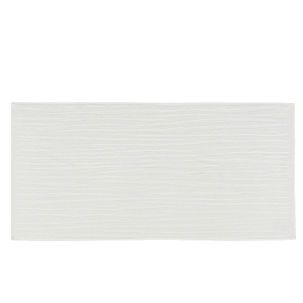 מגבת פסים בינונית לבן שלג LINDANO Bath towel