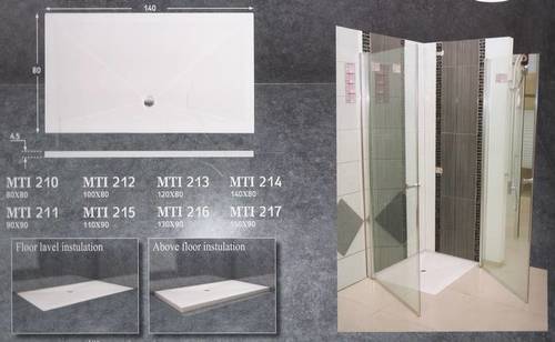 אגנית אקריל מלאה ואיכותית-דגם-217-מידות 90-90-150-90 ס