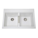 כיור כפול דגם-שארק תוצרת איטליה 10 שנים אחריות.גרניט