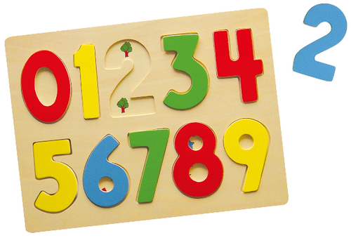 פאזל לימוד מספרים מעץ 0-9