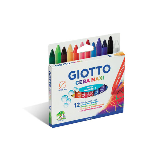 צבעי שעווה של חברת GIOTTO סט 12 יחידות