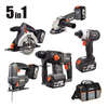 סט 5 כלים נטענים HUNTER 3Ah 18V