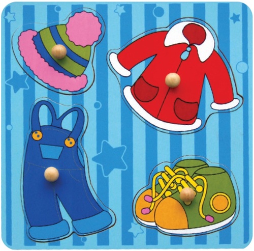 פאזל כפתורים 4 חלקים - בגדים