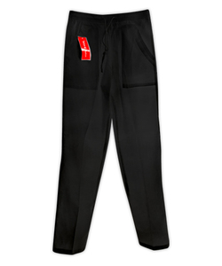 מכנס גומי שחור / לבן WORK FASHION