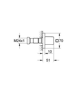 כיסוי חיצוני 27623000 GROHTHERM F כרום GROHE