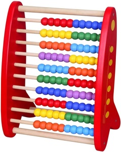 חשבוניית חרוזים 10 על 10 מעץ