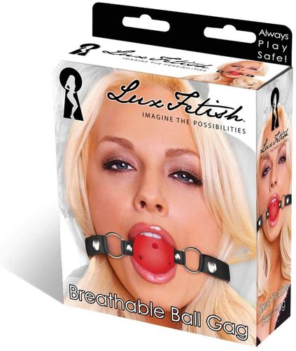 מחסום פה גאג בול נושם Lux Fetish Silicone Gag ball  אדום