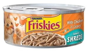 מעדן לחתול פריסקיס בטעם עוף ברוטב Friskies