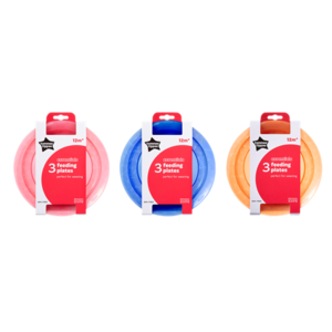 מארז 3 צלחות פלסטיק טומי טיפי Tomme Tippee תכלת