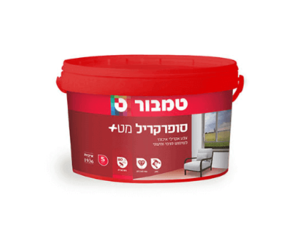 סופרקריל לבן מט+ - 5 ליטר - טמבור Tambour