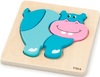 פאזל 5 חלקים מעץ מלא - היפופוטם