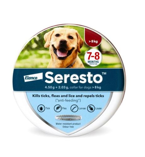 Seresto קולר - טיפול בפרעושים וקרציות לכלבים