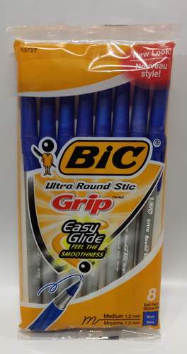 עטי BIC ראונד סטיק כחול - 8 יח' במארז