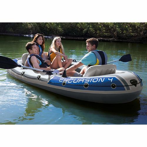 מבצע ! סט סירה מתנפחת ל 4 אנשים INTEX   + מנוע חשמלי YAMAHA M18