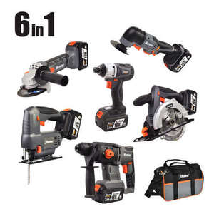 סט 6 כלים נטענים HUNTER 3Ah 18V