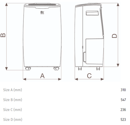 סופח לחות איטלקי דגם DEUMIDO 20 EVO VORTICE