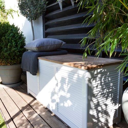 ארגז אחסון ענק לבן Storage bench