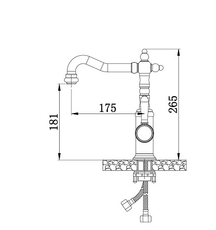 Sebach ברז רחצה יוקרתי גוון שחור מט דגם 705884