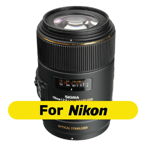 Sigma 105mm F2.8 EX DG OS HSM Macro למצלמות ניקון רשמי 