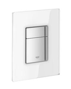לחצן גרואה 38845LS0 זכוכית לבן ירח GROHE