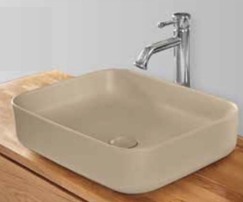 כיור רחצה מונח גוון אבן דגם סולי 50X40 סמ