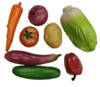 מארז ירקות מלאכותיים מפלסטיק 8 יחידות
