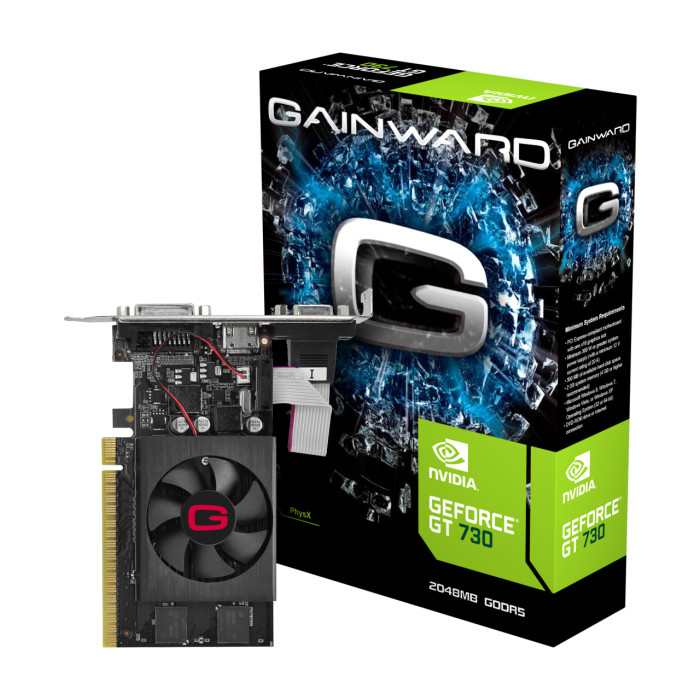 כרטיס מסךGainward GT730 2048mb HDMI DVI+VGA
DDR5 64bit Fan