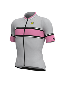 חולצה קצרה לרכיבת אופניים לגברים SPEEDFONDO JERSEY | אפור-ורוד 
