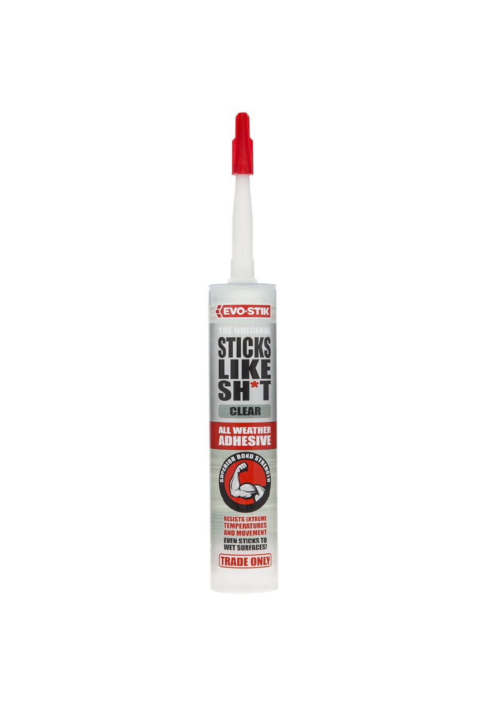 STICKS LIKE SHIT לבן/שקוף