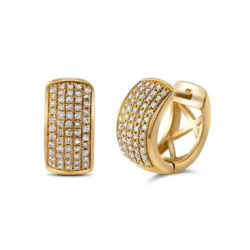 עגיל שורות יהלומים 0.25ct זהב 14K