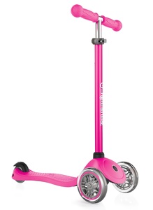 קורקינט לילדים פרימו Primo עם ידית בגובה משתנה וציפוי אנודייז - ורוד