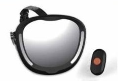 מראה לרכב לתינוק עם תאורת לד משני הצדדים, שלט ומנגנון כיוונון 360 