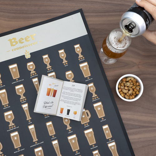 פוסטר גירוד 42 הבירות הטובות ביותר Beer Poster