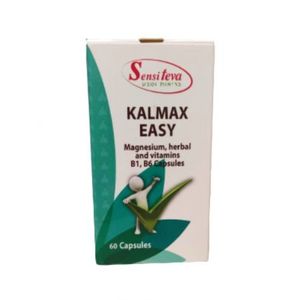 קלמקס איזי - CALMAX EASY | כמוסות מגנזיום וצמחים בתוספת B1 & B6 | מכיל 60 כמוסות |