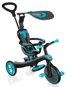 תלת אופן הכל באחד Explorer Trike 4 in 1 הופך לאופני איזון - טורקיז