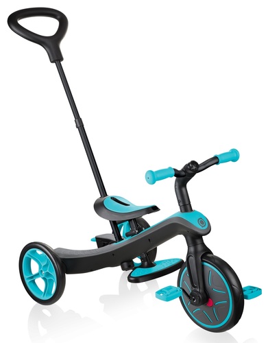 תלת אופן הכל באחד Explorer Trike 4 in 1 הופך לאופני איזון - טורקיז