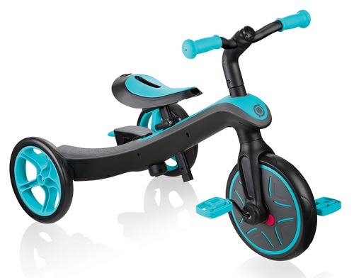 תלת אופן הכל באחד Explorer Trike 4 in 1 הופך לאופני איזון - טורקיז