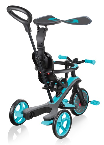 תלת אופן הכל באחד Explorer Trike 4 in 1 הופך לאופני איזון - טורקיז