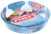 תבנית זכוכית עגולה פסים קוטר 26 ס"מ פיירקס | PYREX 