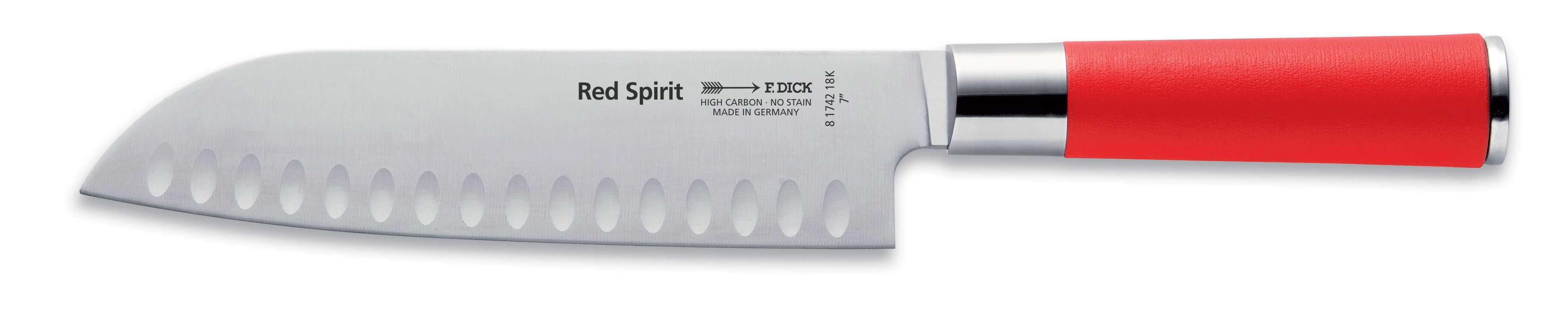סכין סנטוקו חריצים 18 ס"מ DICK Red Spirit