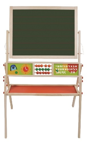  לוח ציור ולימוד 3 ב 1 עם מגנטים, גיר וטוש 