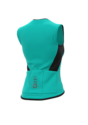ווסט רכיבה נשים CLIMA PROTECTION 2.0 THERMO LADY VEST טורקיז טרמי אלסטי טכני מחמם ומנדף נגד רוח נושם