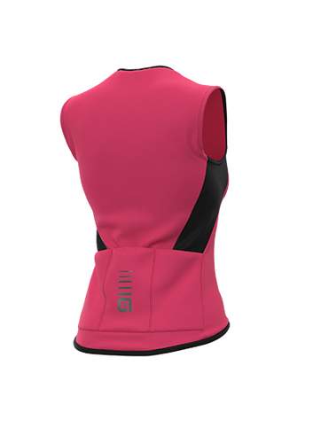 ווסט רכיבה נשים CLIMA PROTECTION 2.0 THERMO LADY VEST ורוד טרמי אלסטי טכני מחמם ומנדף נגד רוח נושם