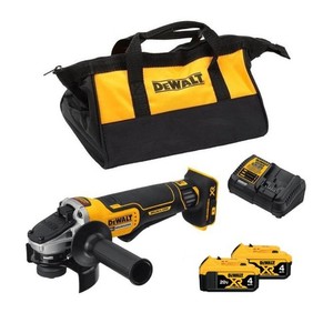 משחזת זווית 4.5" 20V דגם DCG413M2 כולל סוללות 4AH DeWALT